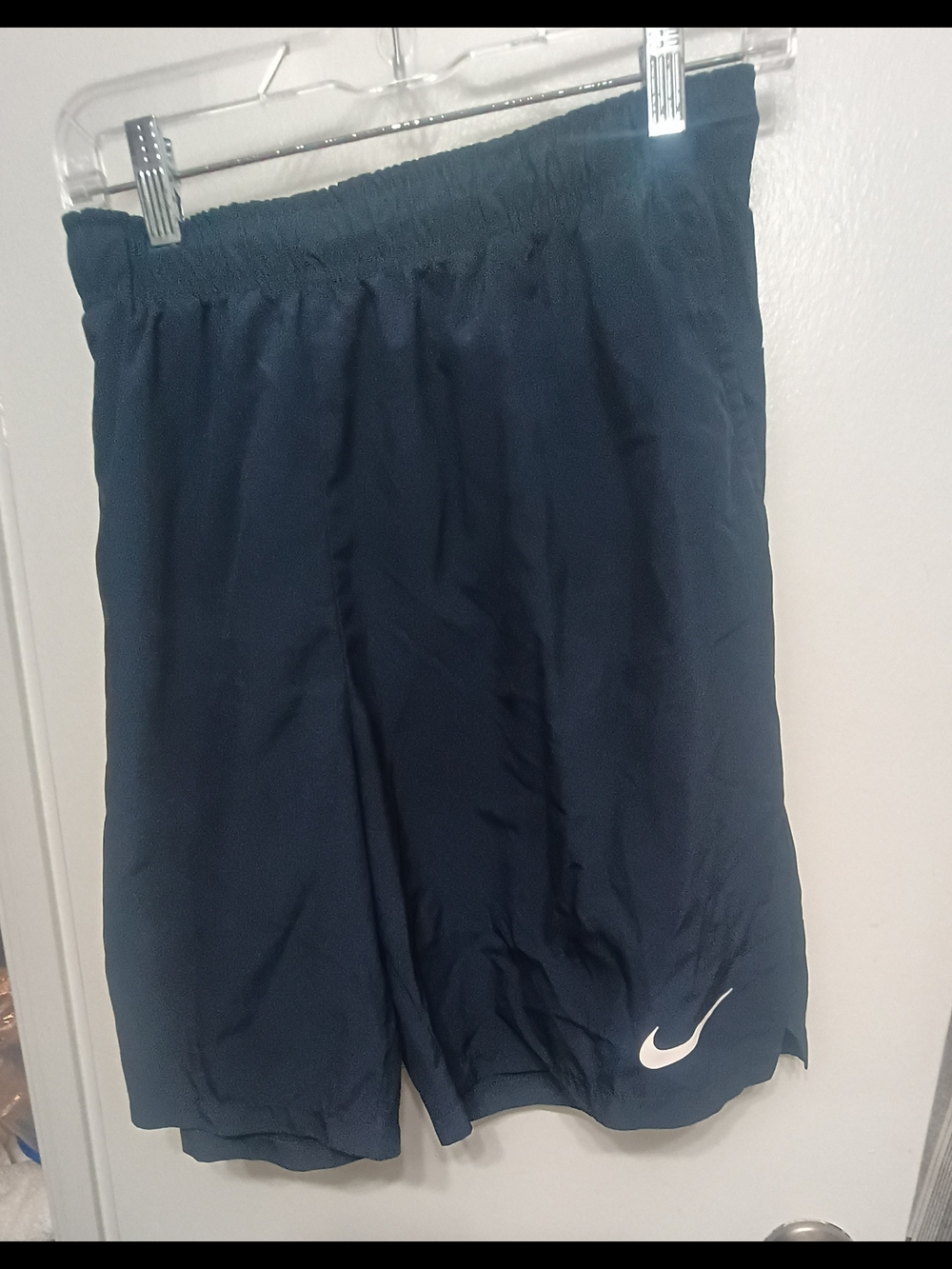 Nike Men's Athletic Shorts Navy with White Swoosh